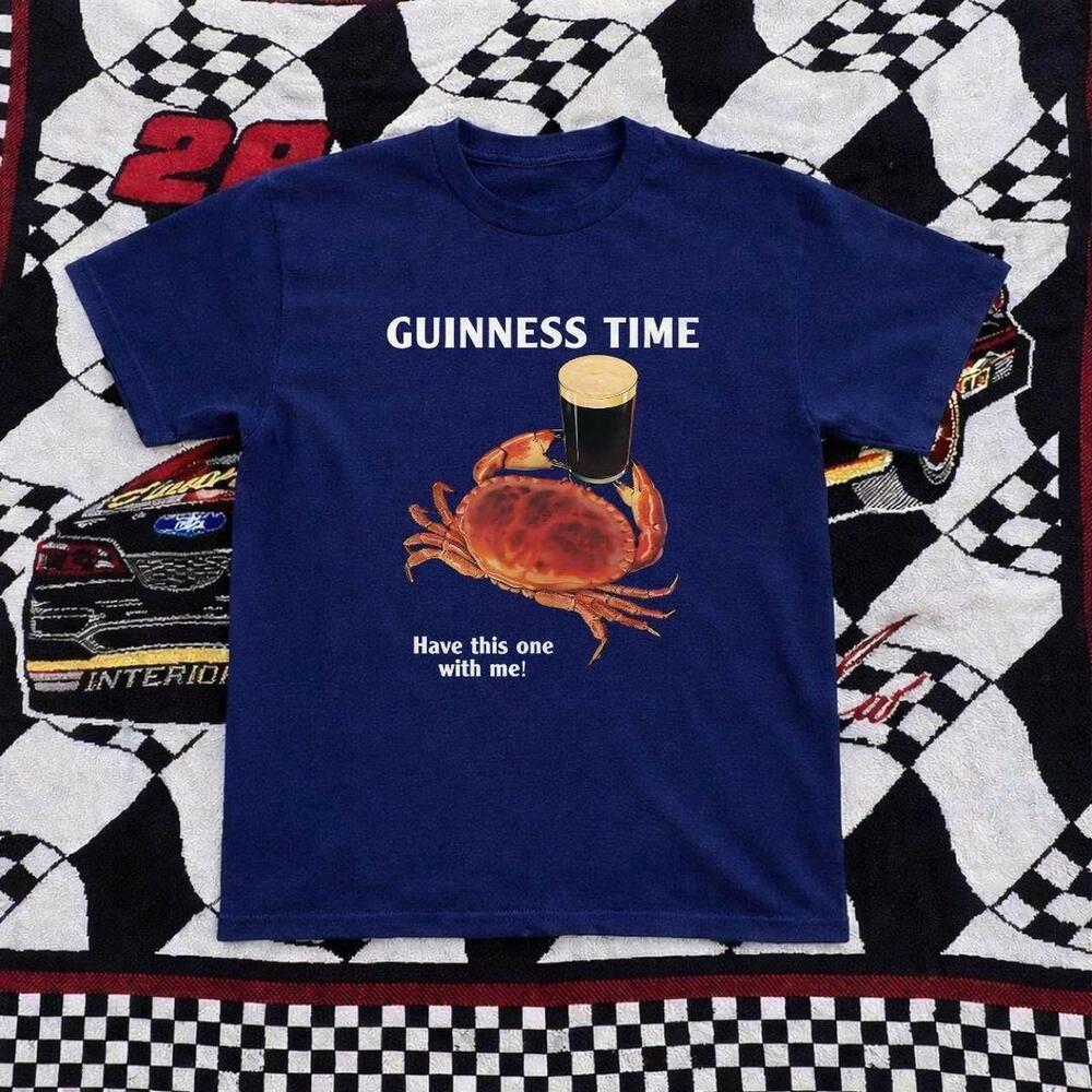Navy Guinness Time Crab T Shirt
